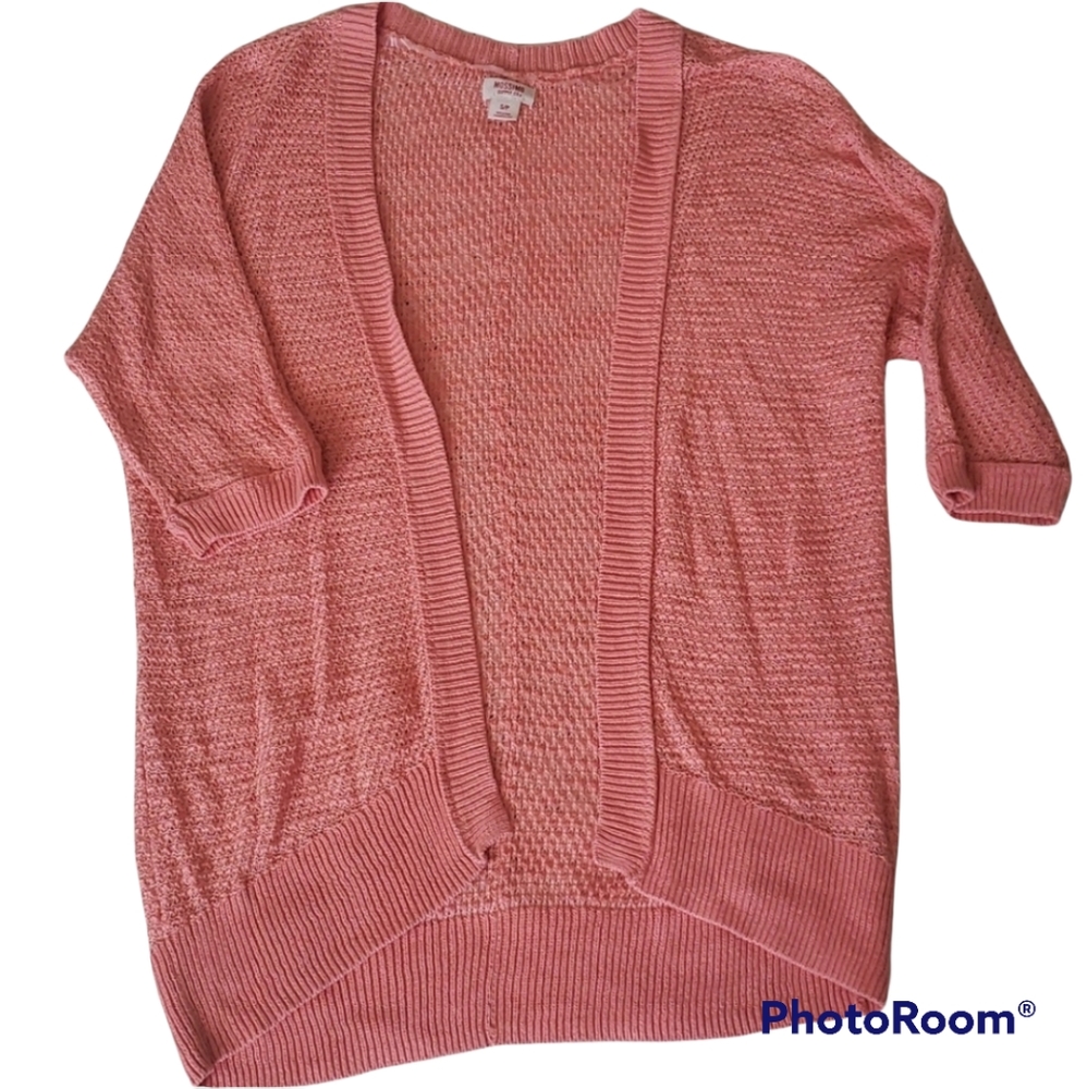 Mossimo Short sleeve Lightweight Peach Cardigan sz S